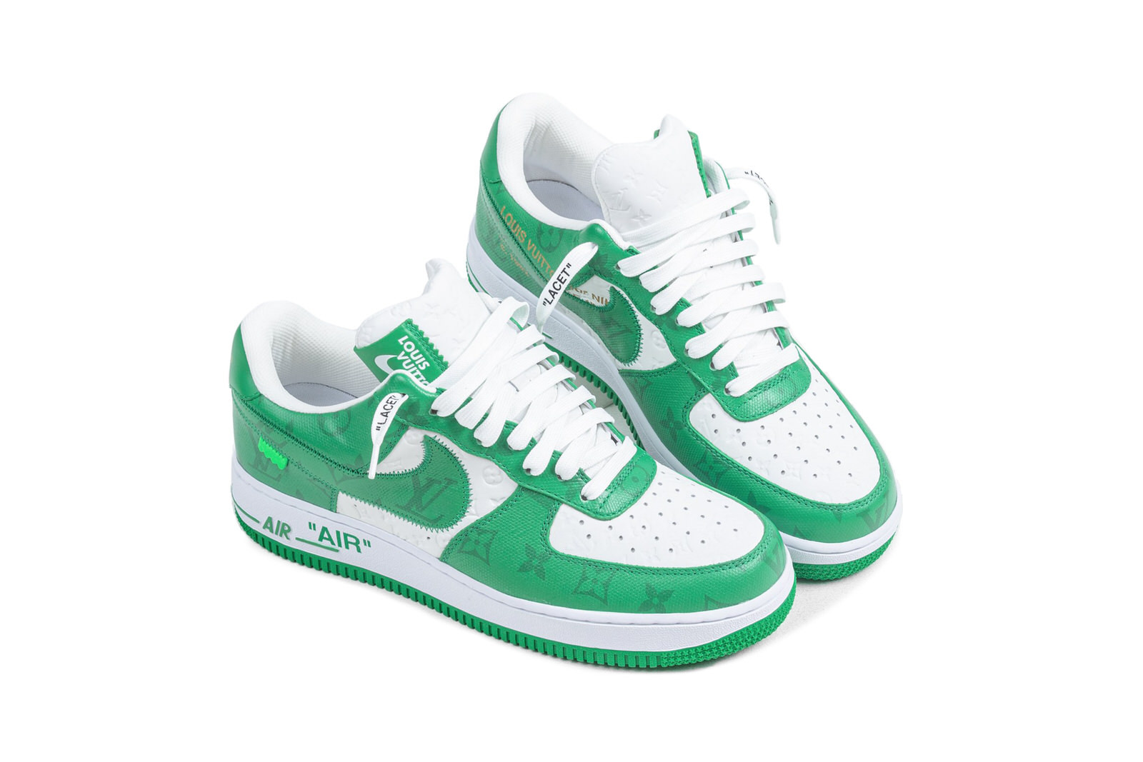 Louis Vuitton Nike Air Force 1 Low By Virgil Abloh White Green G Lab